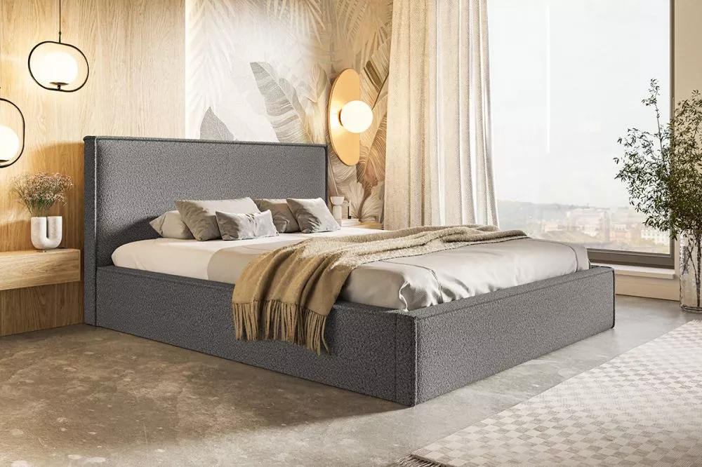 Gulta Slim 12 standard ar stelāžu Guļamvietas platums: 160 cm, Guļamvietas garums: 200 cm, stelāžas tips: koka, · Tumši 