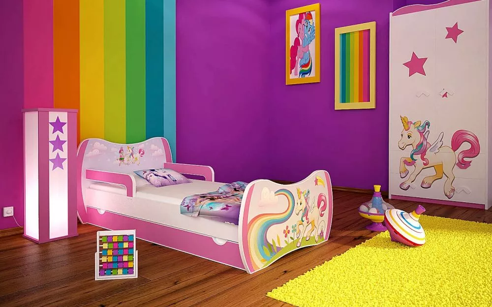 Bērnu gulta Dream L04 160x80 DM15 ar stelāžu Guļamvietas platums: 80 cm, Guļamvietas garums: 160 cm, · 104 × 164 × 71 cm