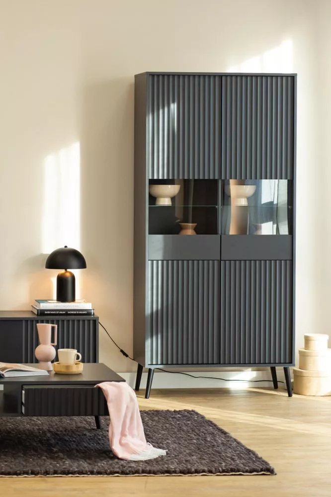 Sekcija Barcelona R4D · Antracīts · 90 × 40 × 193 cm