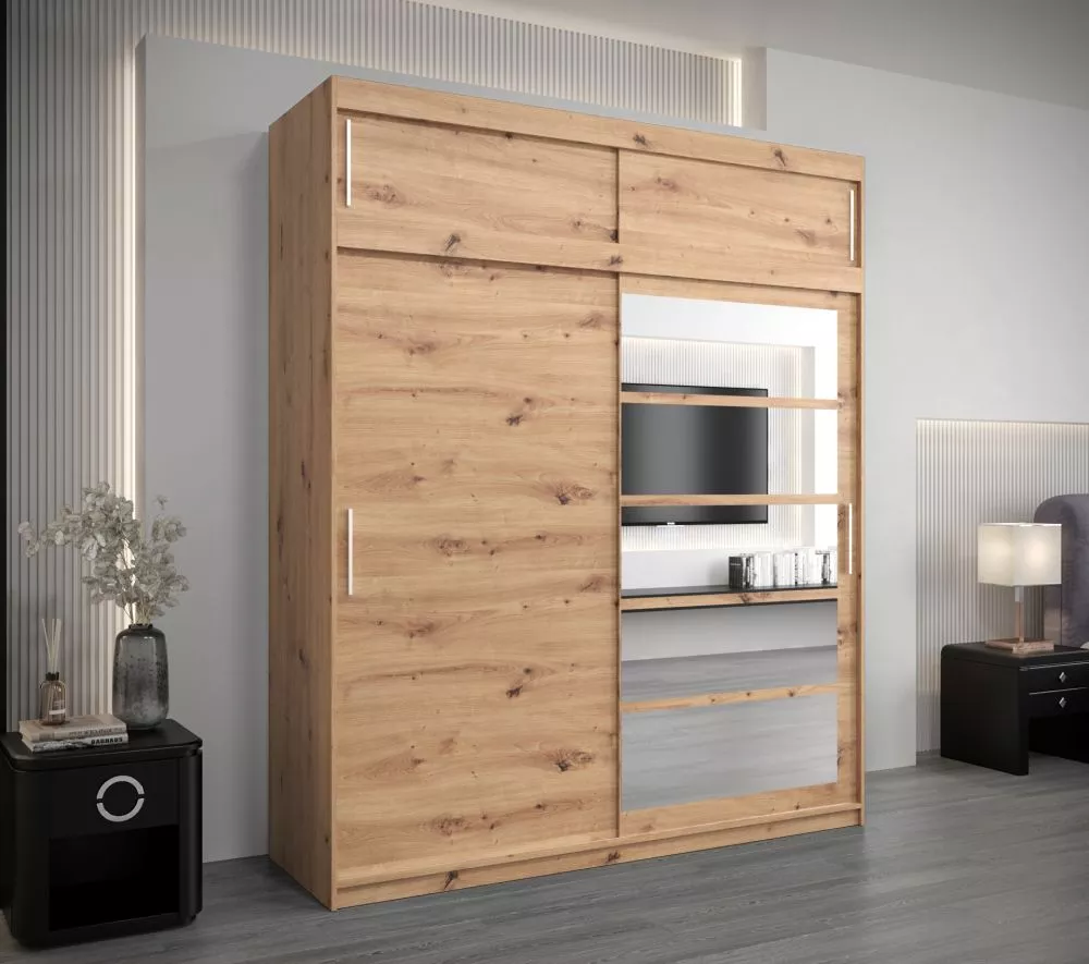 Skapis Roma 1 Premium · Ozols artisan · 200 × 62 × 240 cm