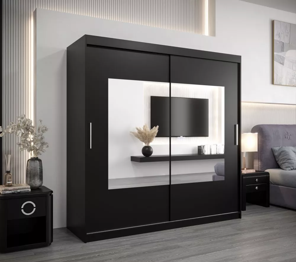 Skapis Torino · Melns · 200 × 62 × 200 cm