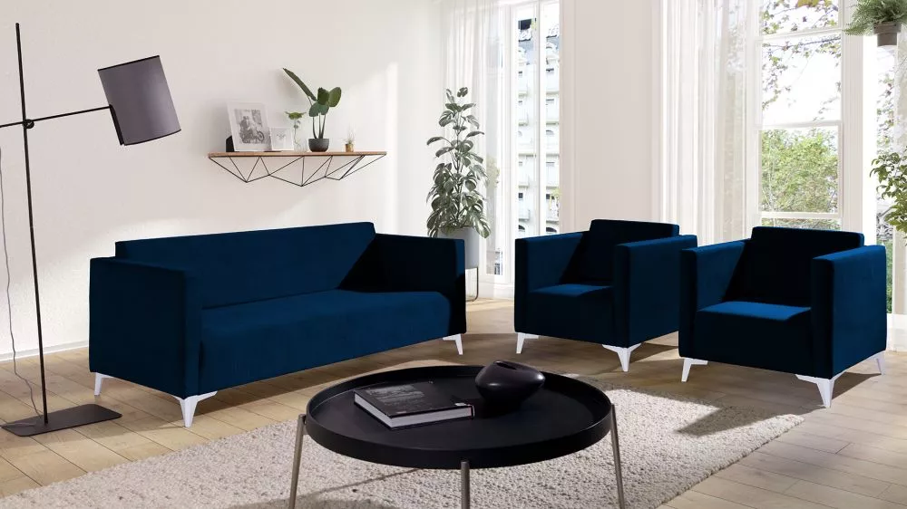 Komplekts Szafir 3S+2S+1S Standard · Tumši zils · 82 × 176 × 74 cm