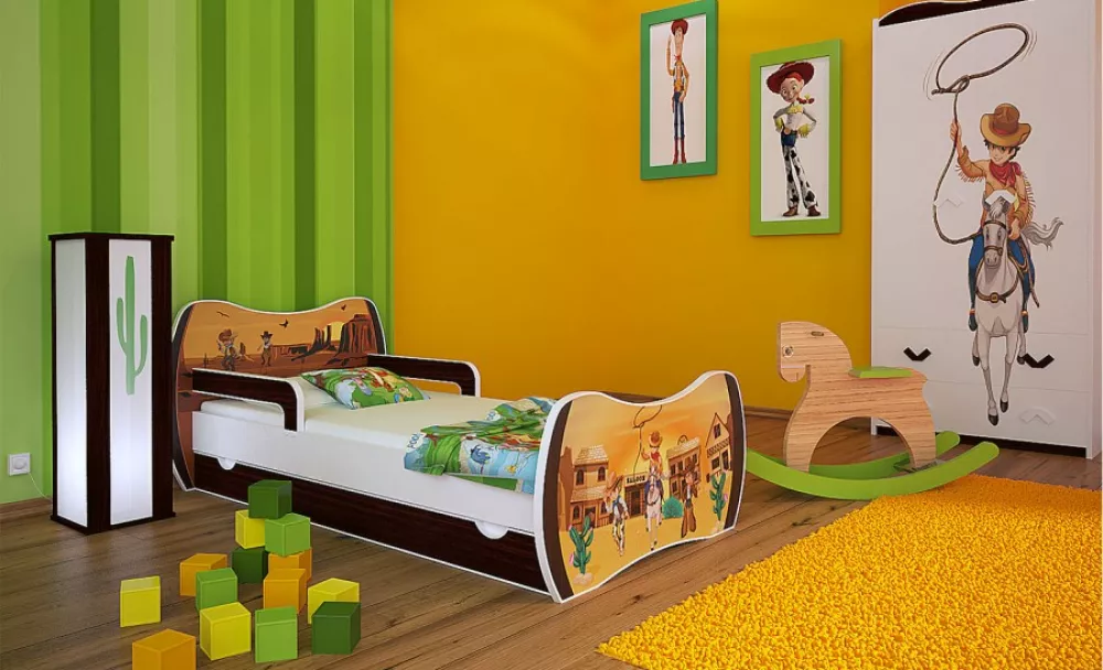 Bērnu gulta Dream L06 180x90 DM12 ar stelāžu Guļamvietas platums: 90 cm, Guļamvietas garums: 180 cm, · 114 × 184 × 71 cm