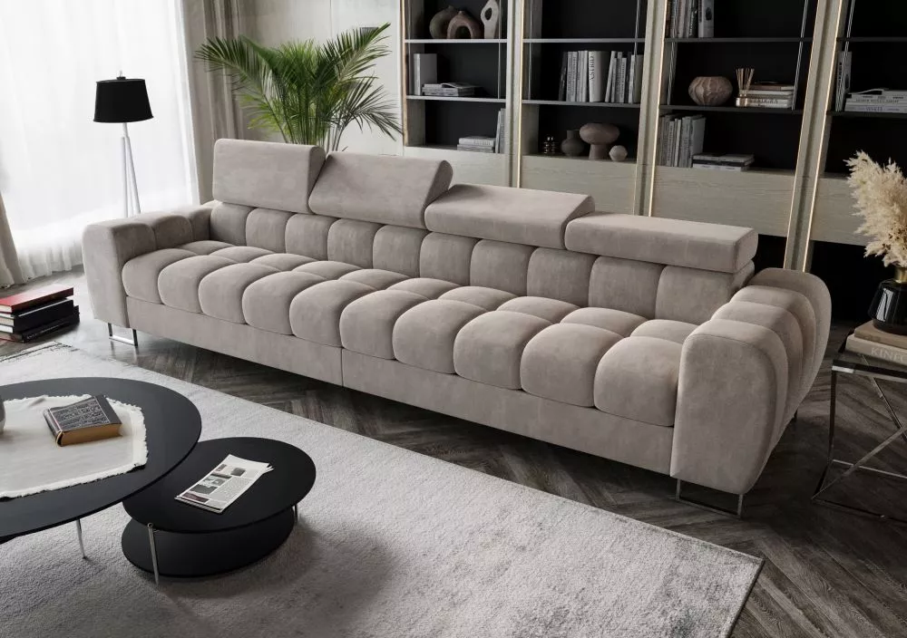 Dīvāns Aspen 4 Sofa Standard · Gaiši pelēks · 97 × 335 × 74 cm