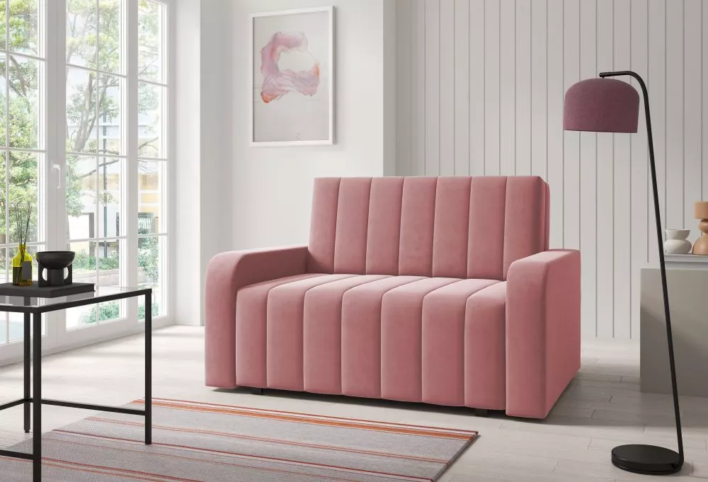 Mīksts krēsls Marko 2 standard Sēdvietas dziļums: 60 cm, · Rozā · 135 × 97 × 85 cm