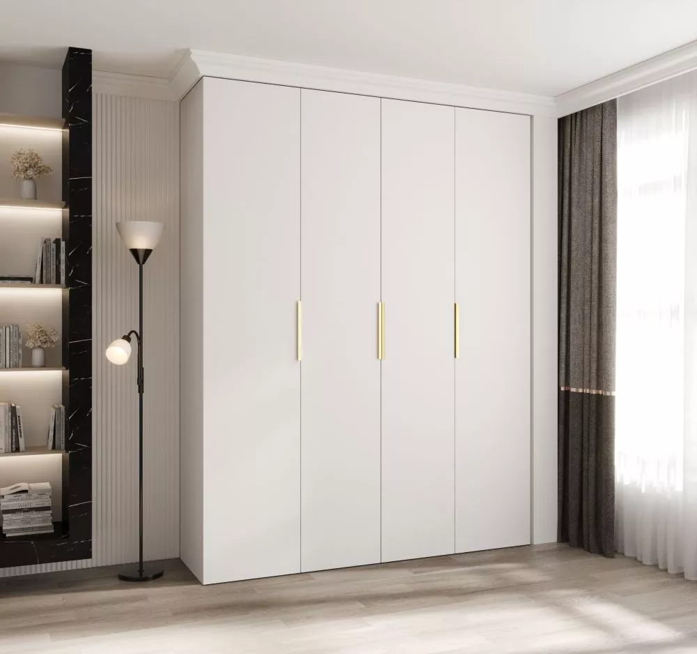 Skapis Como 4 · Balts · 190 × 50 × 245.5 cm