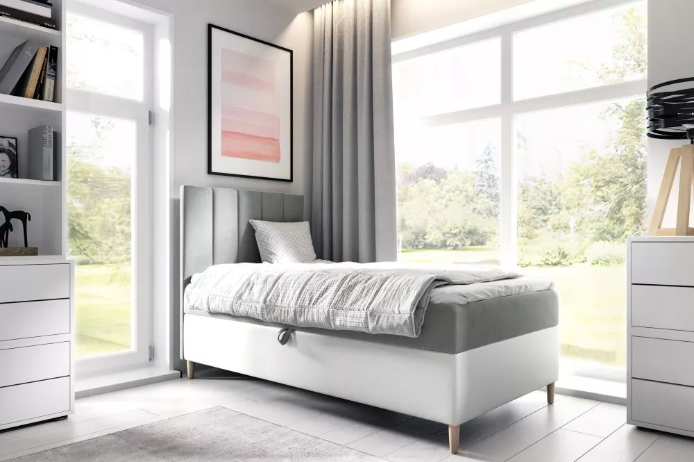Gulta Maja 1 R Boxspring Standard Guļamvietas platums: 80 cm, Korpusa krāsa: balts, Guļamvietas garums: 200 cm, · 80 × 2