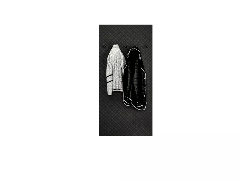 Pakaramais Nevio 06 · Melna · 145 × 3 × 70 cm