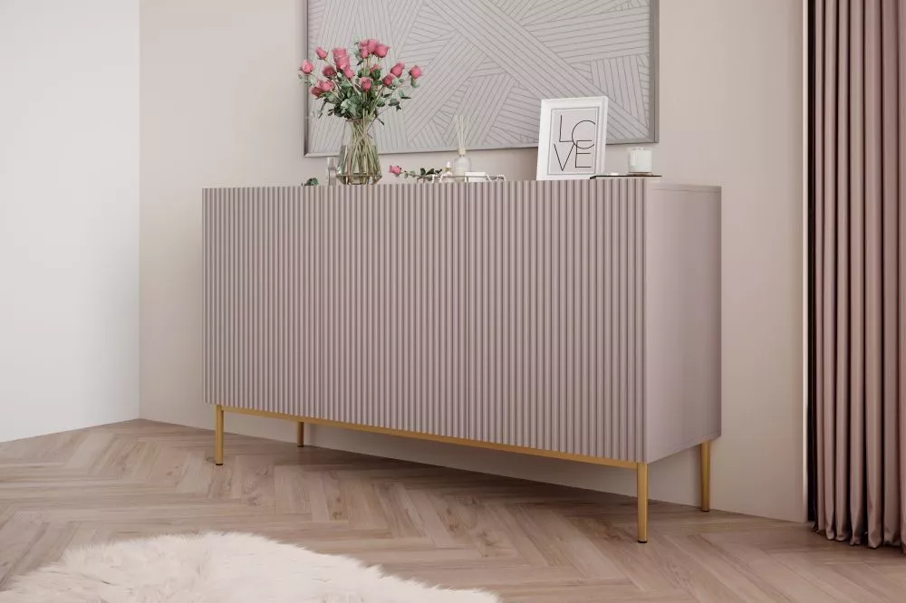 Kumode Nicole K150 3D Gold · Rozā · 150 × 45 × 85 cm