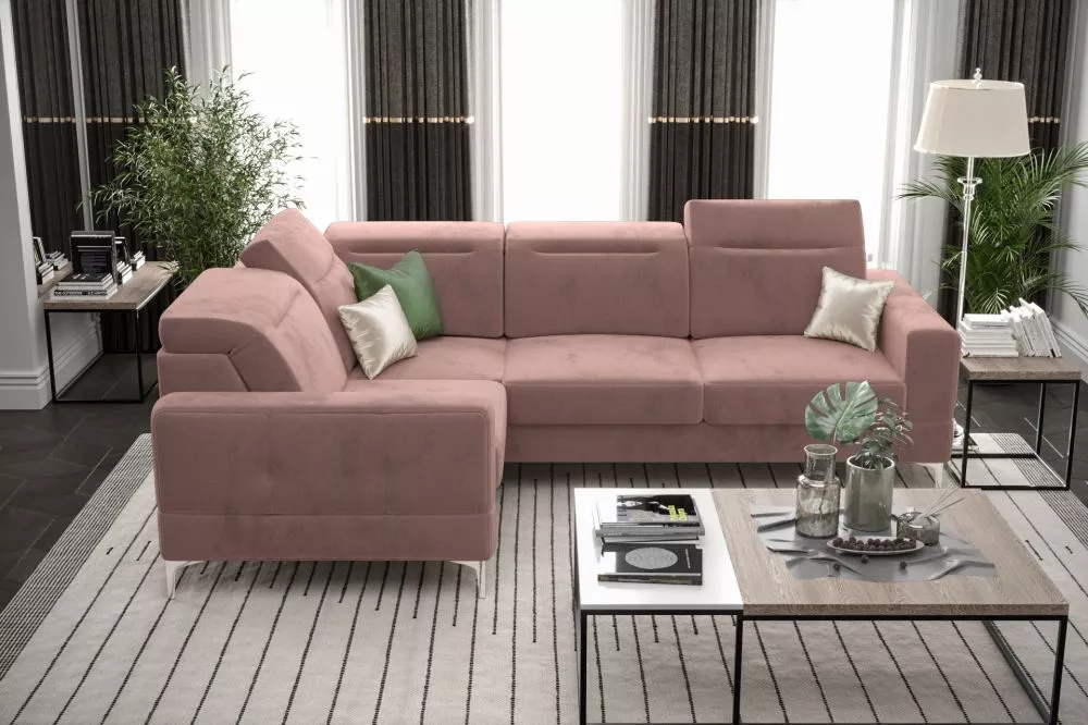 Dīvāns Malibu standard · Rozā · 185 × 250 × 90 cm