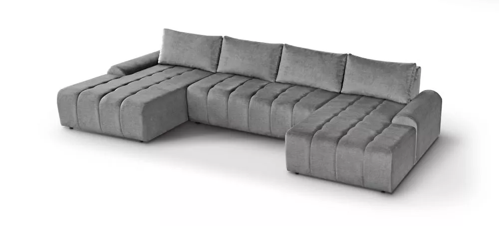 Dīvāns Costa U standard · Tumši pelēks · 169 × 367 × 80 cm
