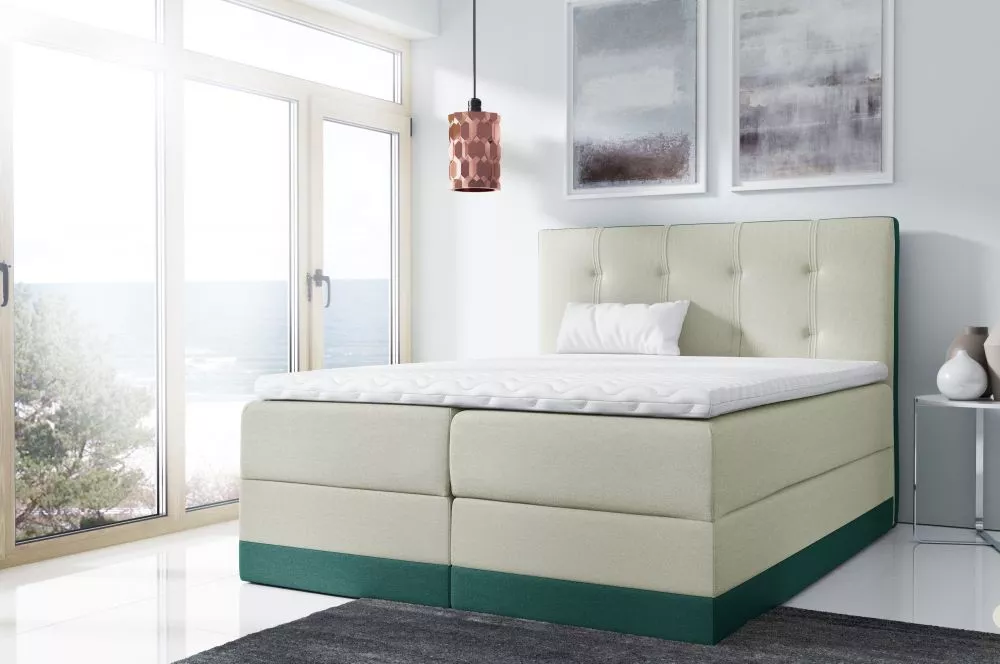 Gulta Royal Boxspring Premium Standard Guļamvietas platums: 120 cm, Korpusa krāsa: gaiši bēšs, Guļamvietas garums: 200 c