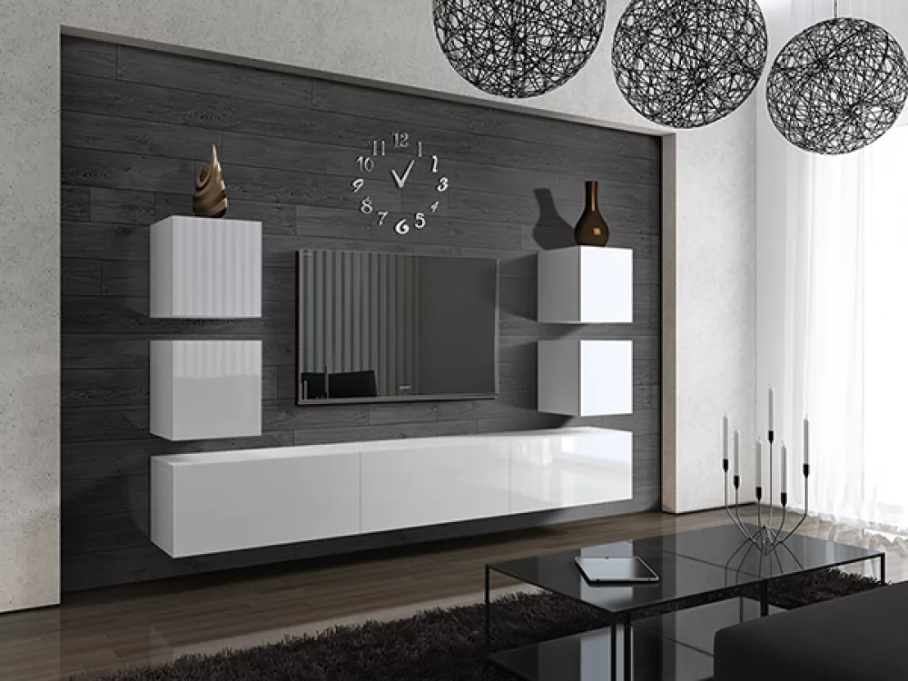 Sekcija Concept 35 · Balts · 249 × 35 × 157 cm