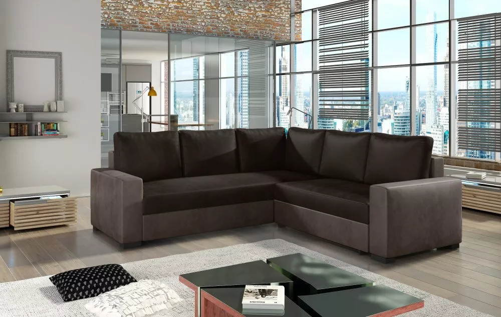 Dīvāns Canis Lux standard · Brūns + kapučīno · 240 × 240 × 90 cm