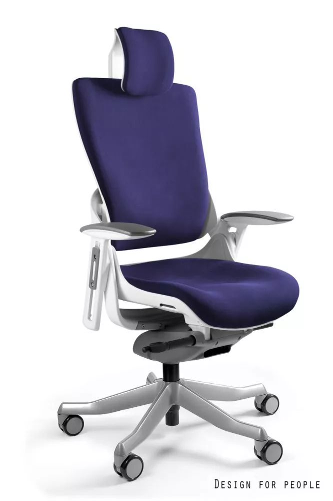 Datorkrēsls Wau 2 White T Sēdvietas platums: 47 cm, · Zils · 69 × 52 × 117 cm