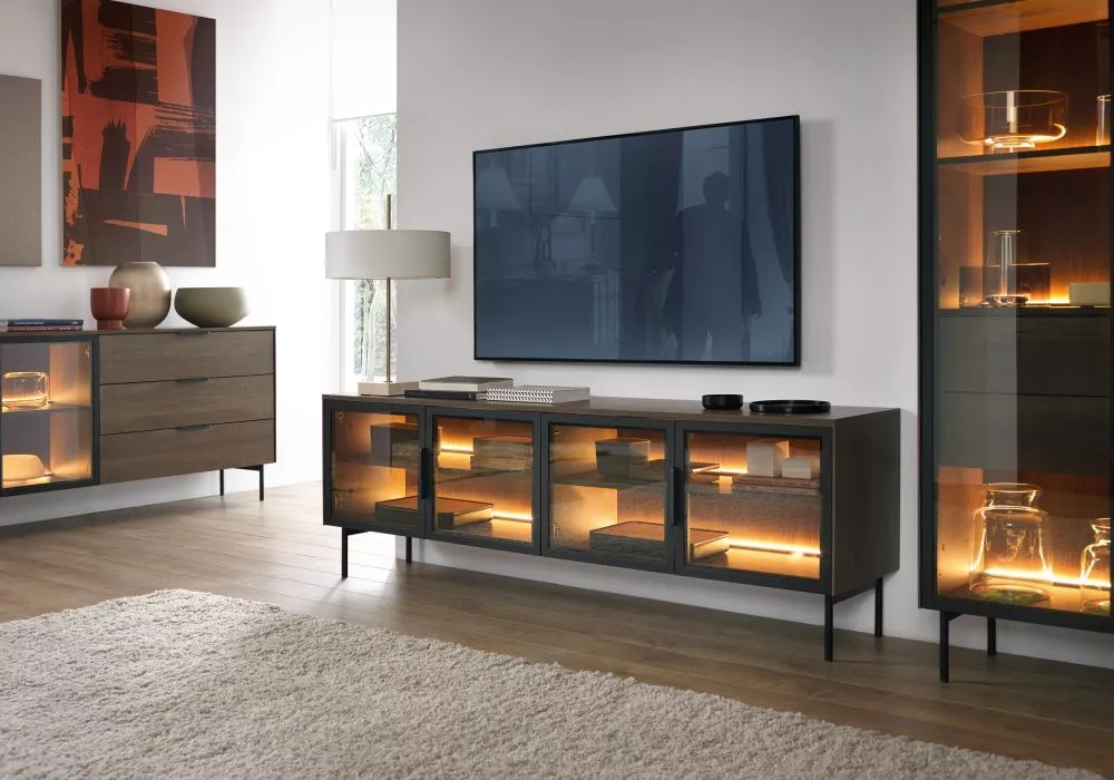 TV tumba Lumi D ar LED · 181 × 39 × 61.6 cm