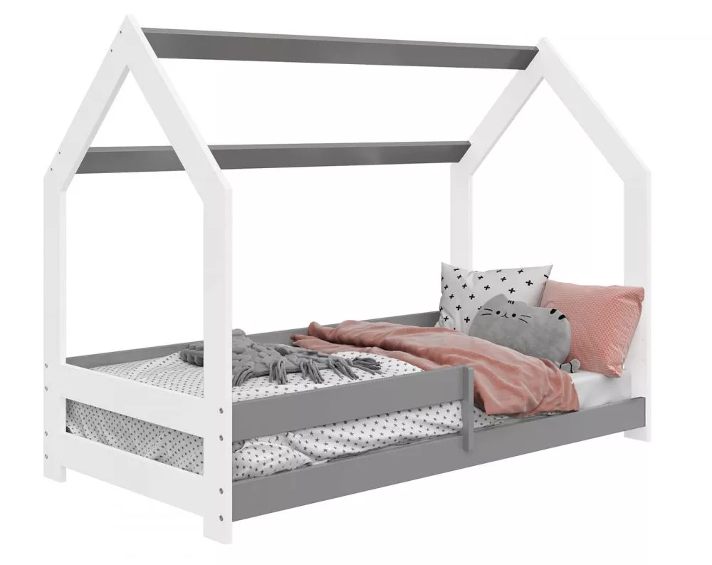 Bērnu gulta Domek D5 ar stelāžu Guļamvietas platums: 80 cm, Guļamvietas garums: 160 cm, · 87 × 164 × 124 cm