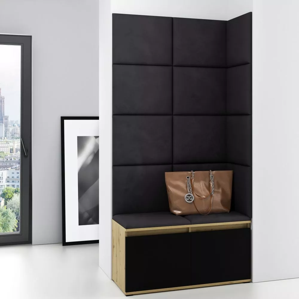 Apavu plaukts Emi 2 Trinity Korpusa krāsa: ozols artisan + melns, · 100 × 170 × 40 cm