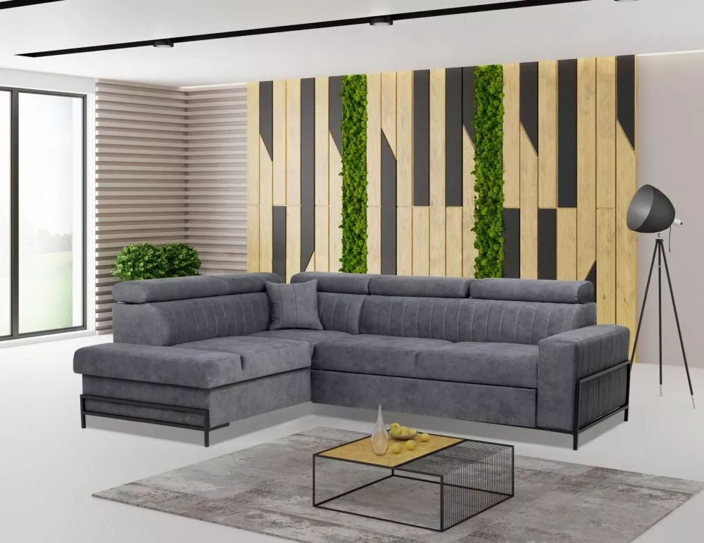 Dīvāns Oslo Corner standard · Grafīts · 212 × 270 × 86 cm