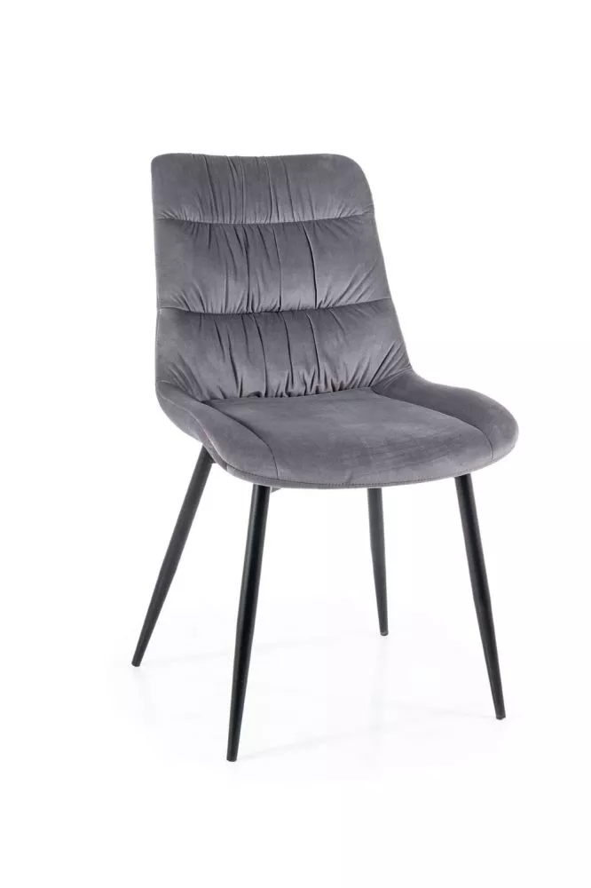 Krēsls Lou Velvet · Pelēks · 87 × 51 × 63 cm