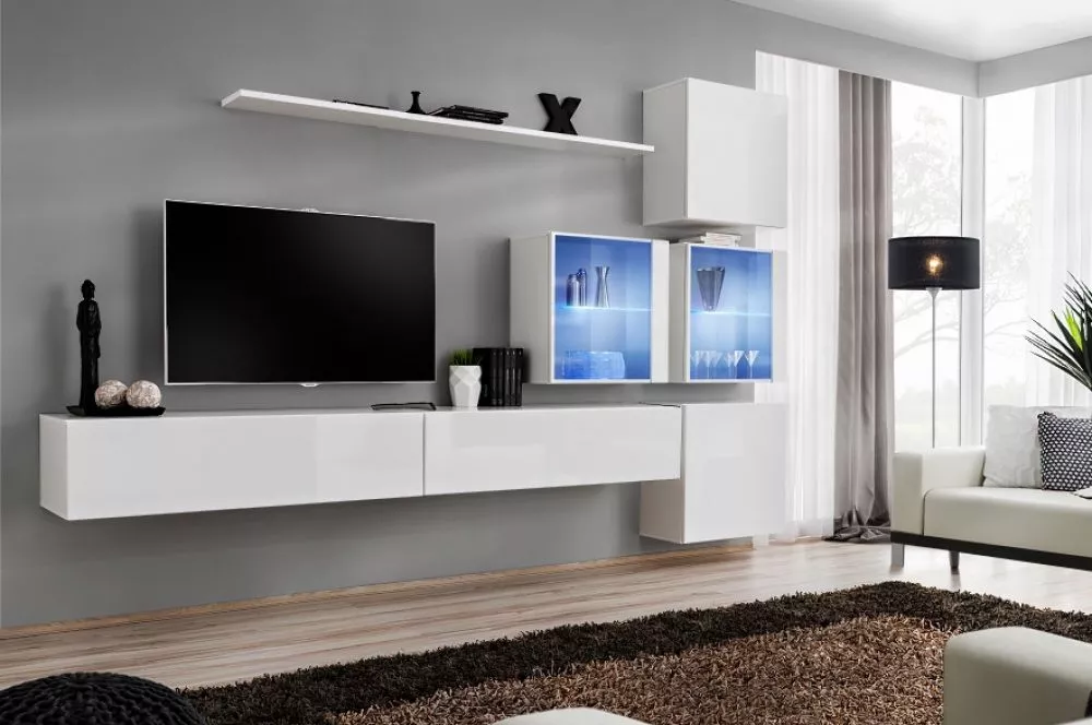 Sekcija Switch 19 · Balts · 310 × 40 × 200 cm