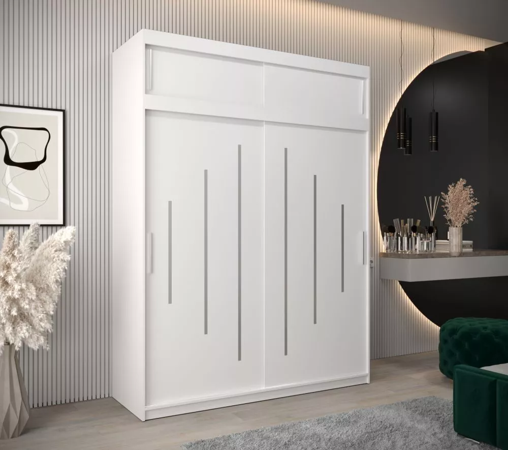 Skapis York Premium · Balts · 180 × 62 × 240 cm