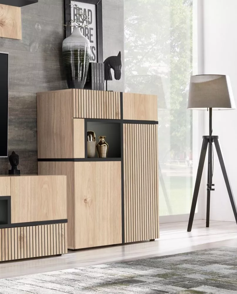 Plaukts Cross Hickory 2 · 90 × 110 × 40 cm