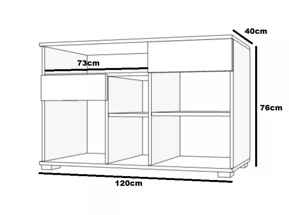 Kumode Aretto Y31 · 120 × 40 × 76 cm