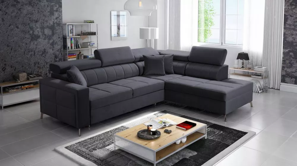 Dīvāns Side 3 Mini Standard · Antracīts · 217 × 263 × 83 cm