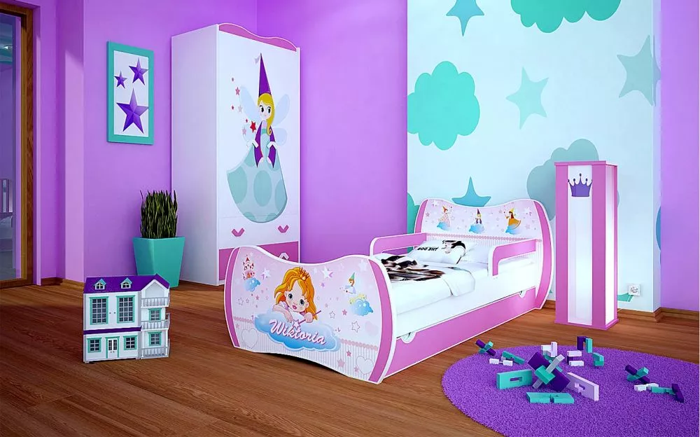 Bērnu gulta Dream L04 160x80 DM22 ar stelāžu Guļamvietas platums: 80 cm, Guļamvietas garums: 160 cm, · 104 × 164 × 71 cm