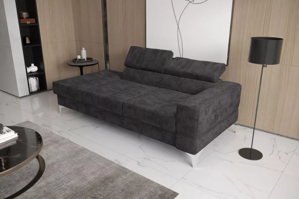 Dīvāns Toscania 2S Premium standard · Melns · 97 × 205 × 78 cm