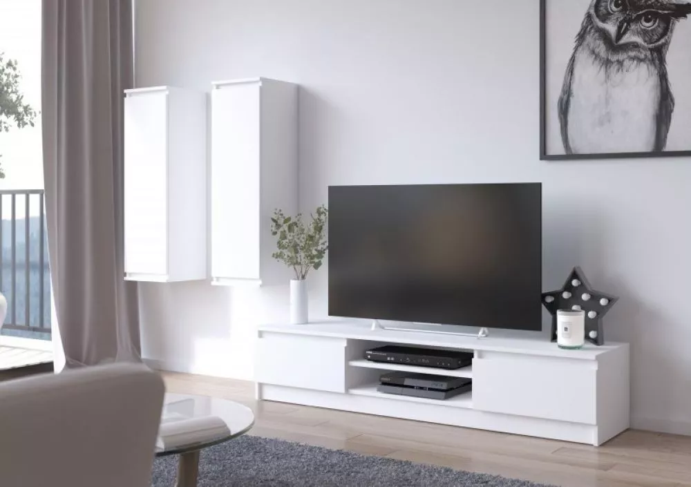 Sekcija W30 CLP RTV160 · Balts · 160 × 40 × 99 cm