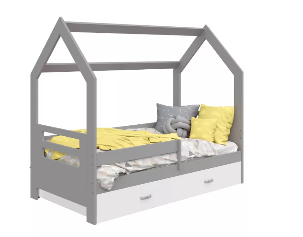 Bērnu gulta Domek D3-B ar stelāžu Guļamvietas platums: 80 cm, Guļamvietas garums: 160 cm, · 87 × 164 × 144 cm