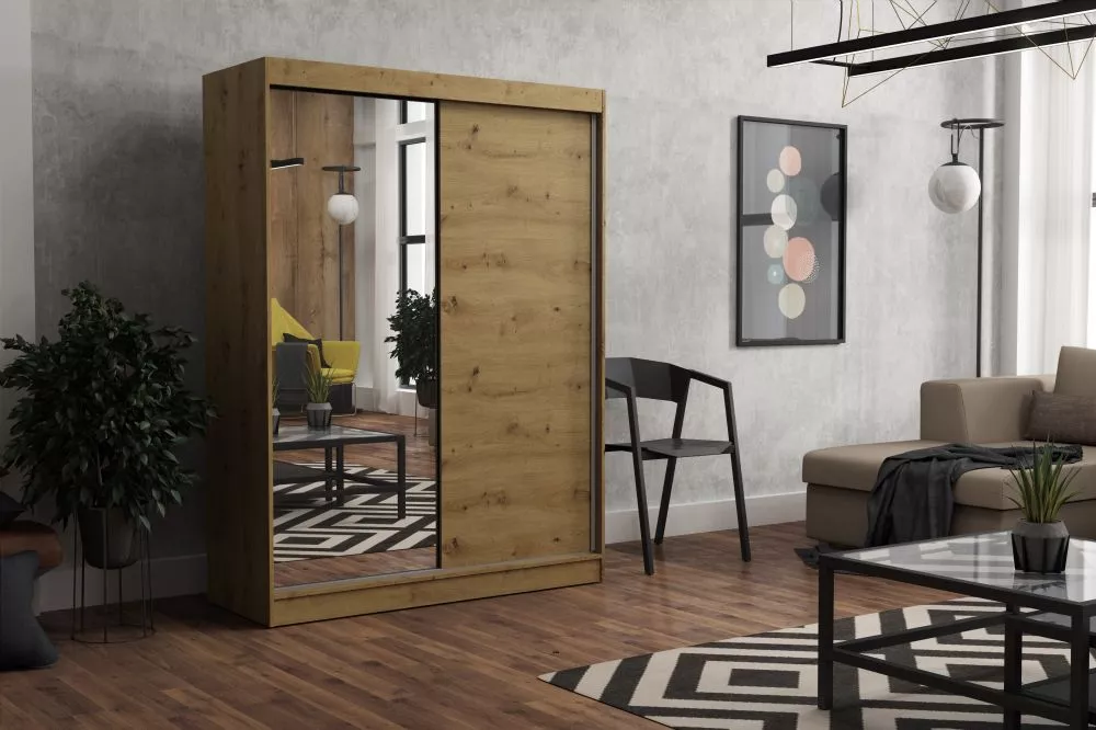 Skapis John Mirror · Ozols artisan · 160 × 60 × 215 cm