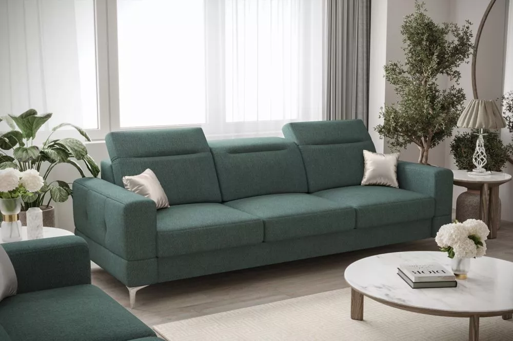 Dīvāns Malibu 3 Sofa standard · Tumši zaļš · 95 × 246 × 90 cm