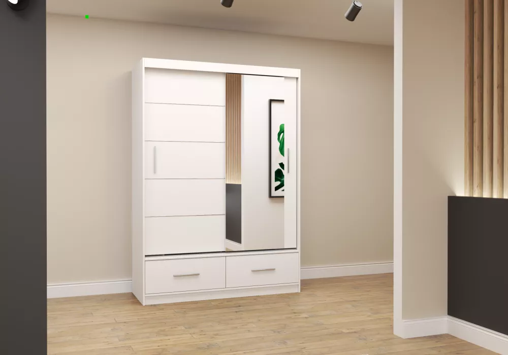 Skapis Florence · Balts · 150 × 61 × 218 cm
