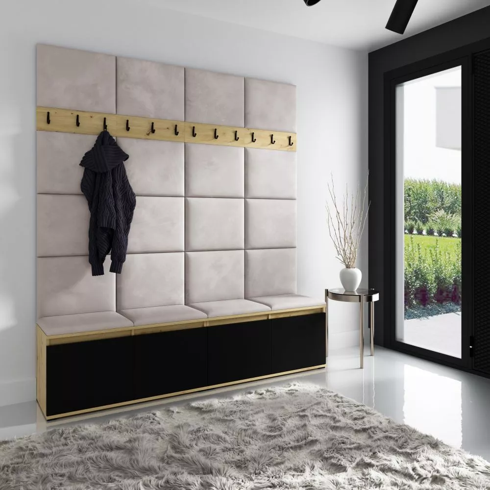 Apavu plaukts Emi 4 Trinity Korpusa krāsa: ozols artisan + melns, · 200 × 225 × 40 cm
