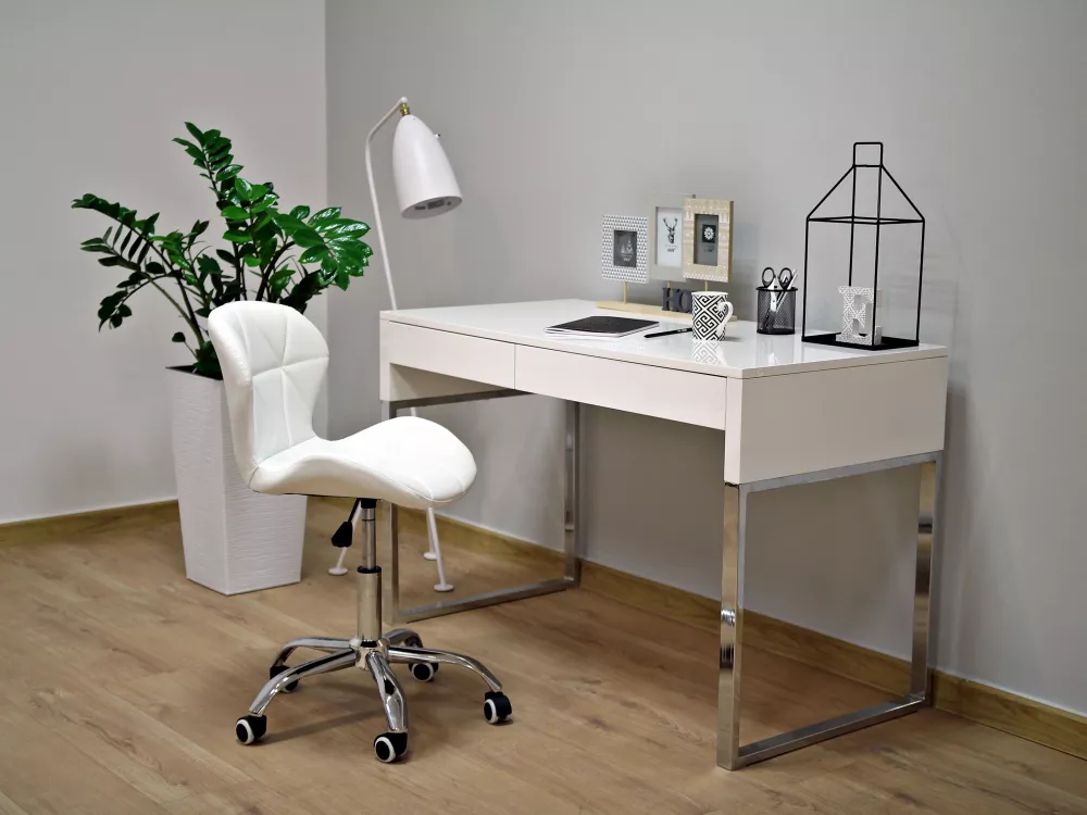 Kosmētikas galds Bora White · Balts · 120 × 76 × 60 cm