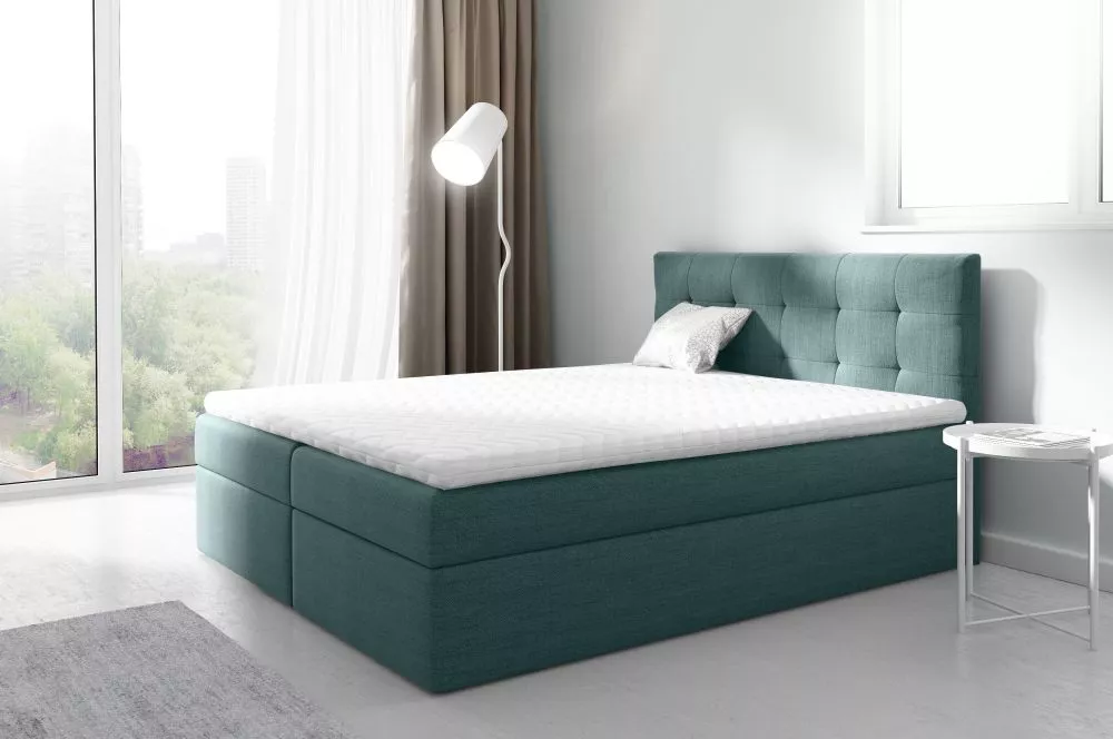 Gulta Top2 Boxspring Premium Standard Guļamvietas platums: 180 cm, Guļamvietas garums: 200 cm, · tumšs tirkīzs · 184 × 2
