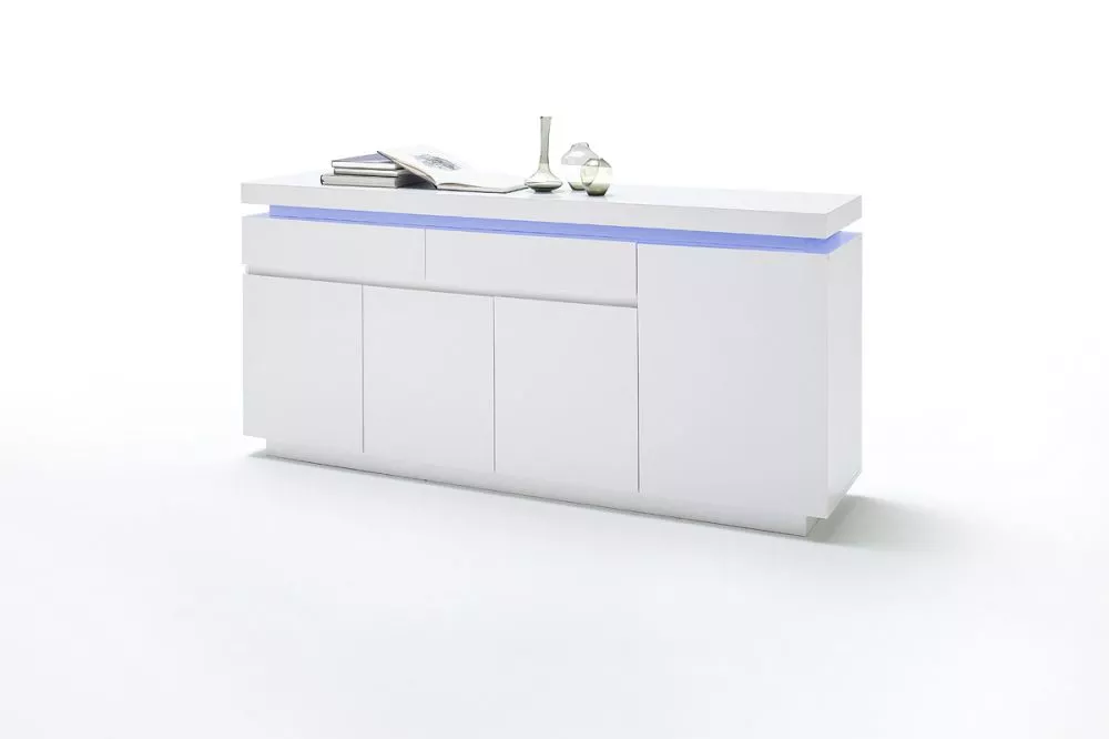 Kumode Ocean K4D2S ar LED · Balts · 175 × 40 × 81 cm