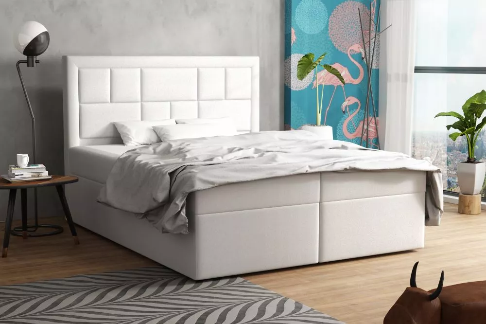 Gulta Figure Eco Premium Standard Guļamvietas platums: 160 cm, Guļamvietas garums: 200 cm, · Balts · 162 × 210 × 120 cm