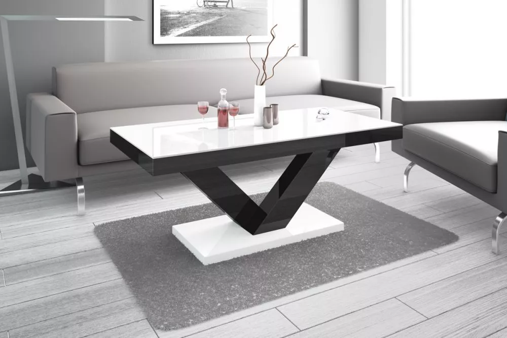 Žurnālgalds Victoria Mini Gloss Korpusa krāsa: melns, · 120 × 60 × 49 cm
