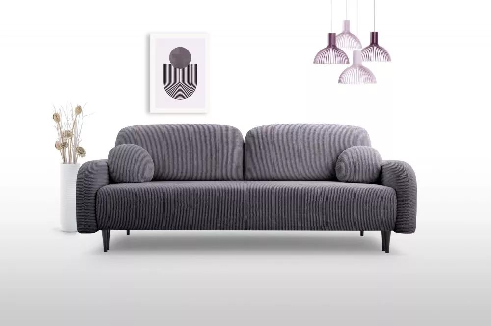Dīvāns Cloud 3S standard · Tumši pelēks · 120 × 230 × 95 cm