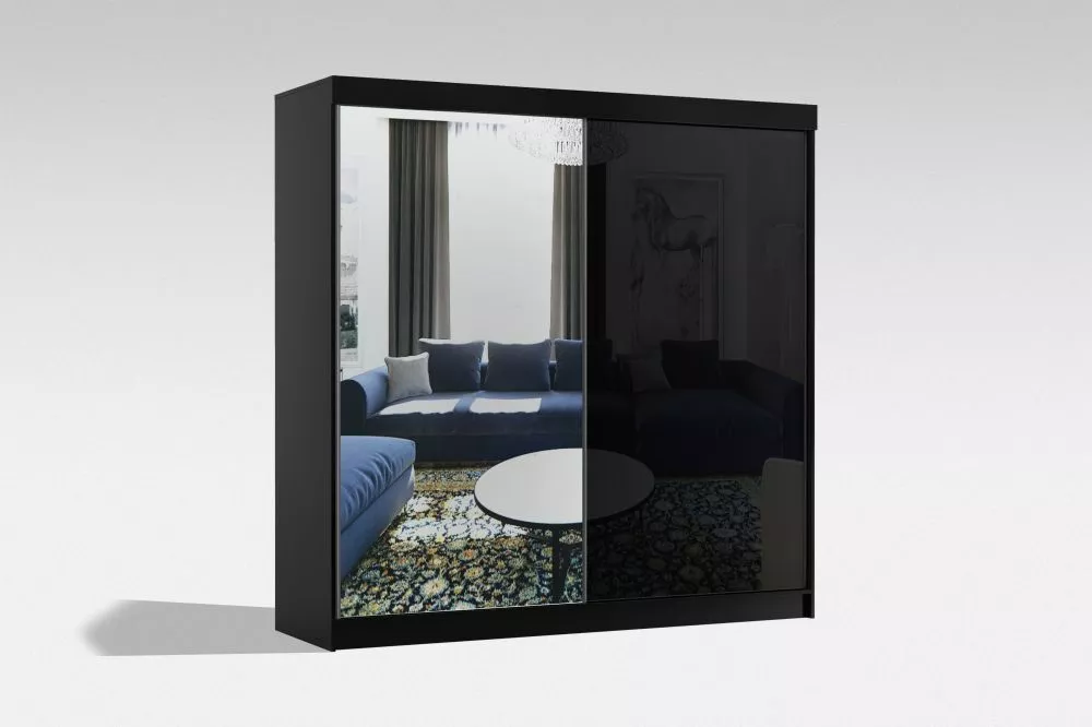 Skapis Samba Premium · Melns · 200 × 62 × 216 cm