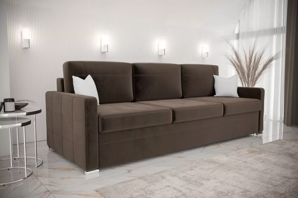 Dīvāns Avanti DL standard · Tumši brūns · 98 × 230 × 82 cm