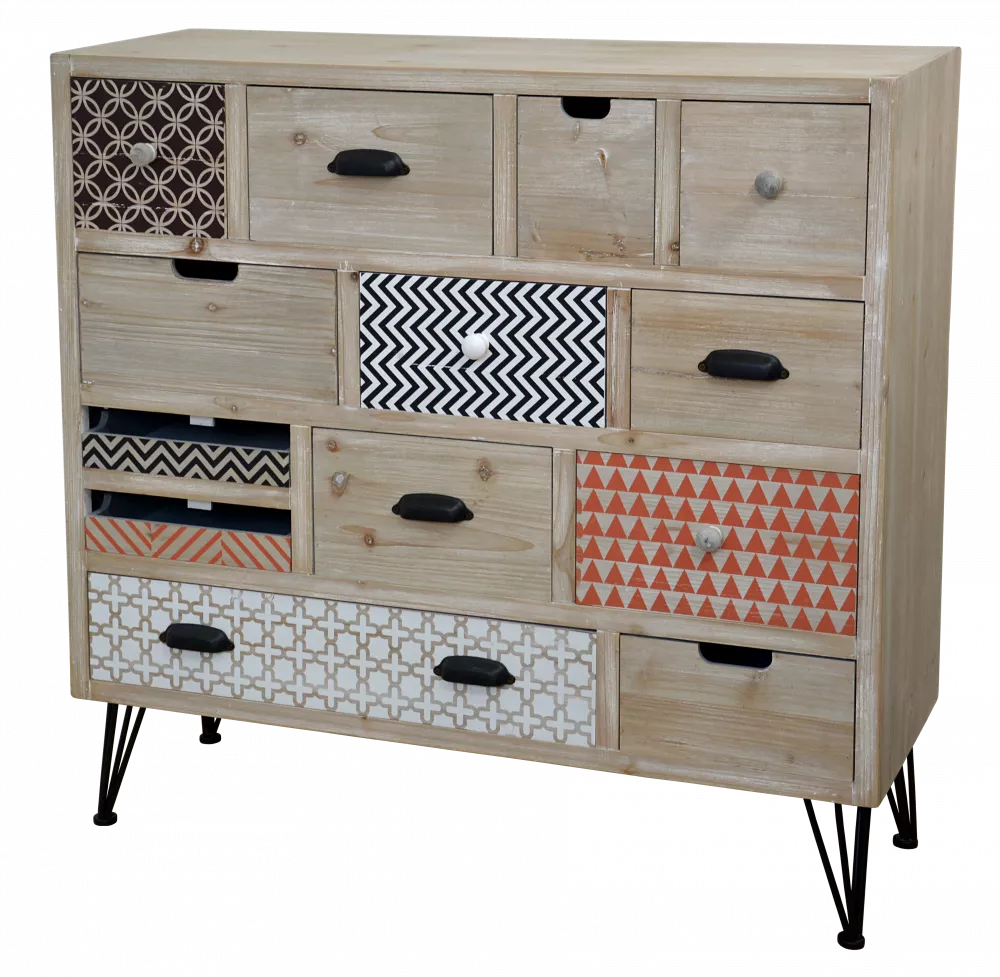 Kumode Loano LO07 · Gaiši brūns · 94 × 36 × 95 cm