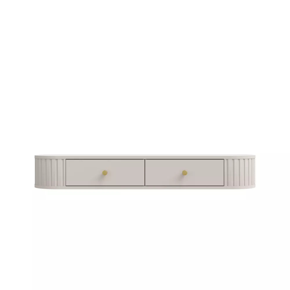 Kosmētikas galds Ovalio 202 · Bēšs · 123 × 17.5 × 36 cm