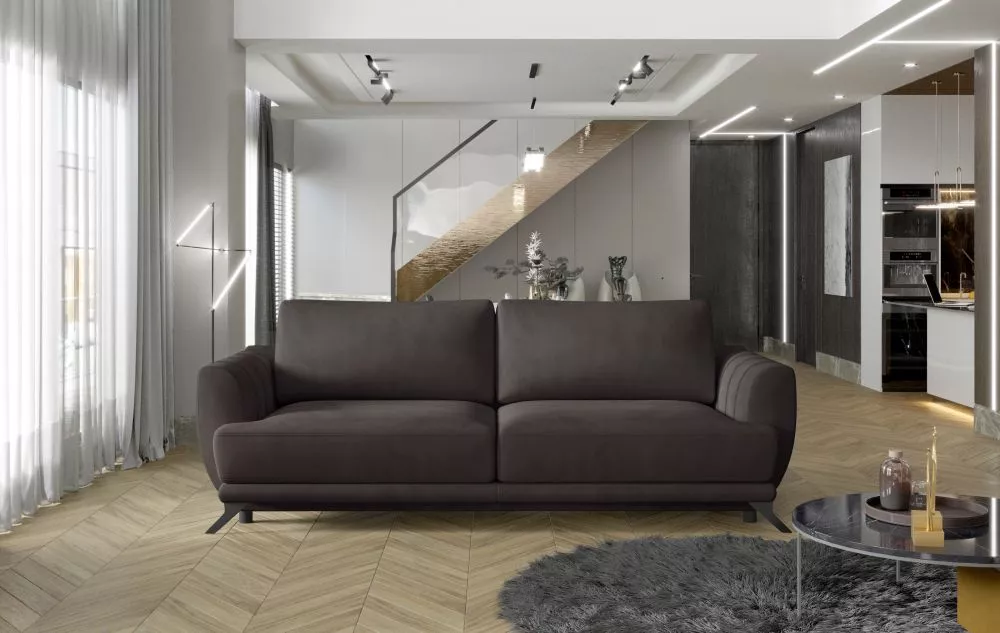 Dīvāns Megis Premium standard · Tumši brūns · 95 × 250 × 90 cm