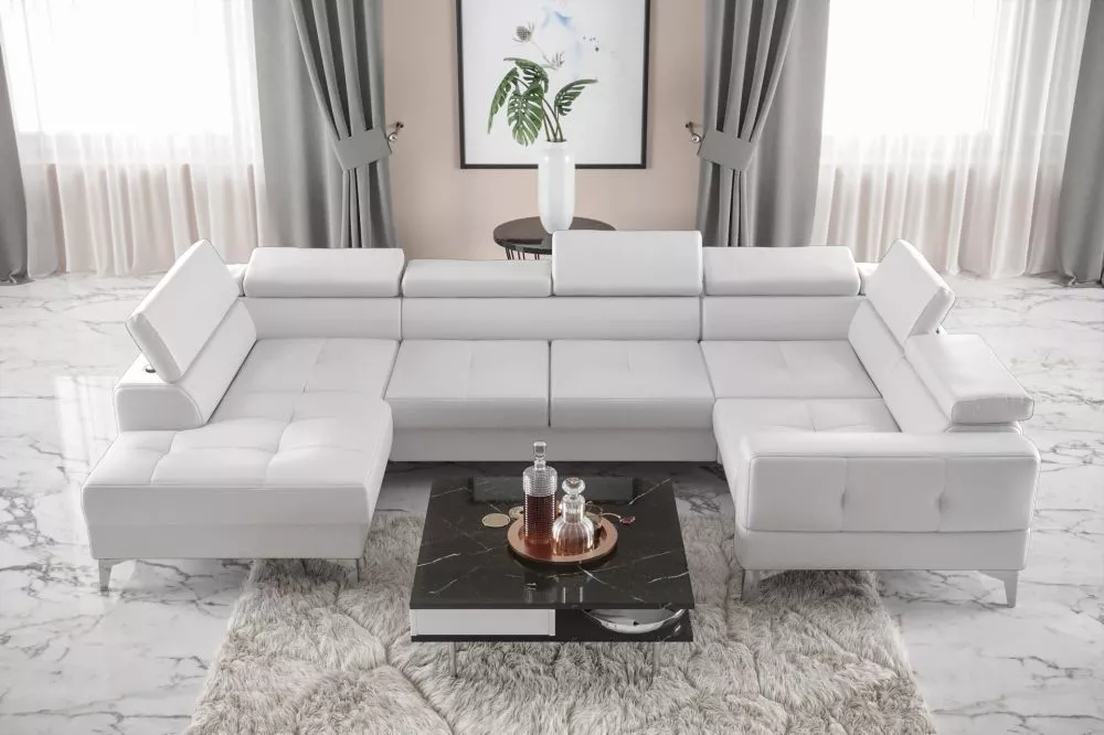 Dīvāns Toscania Max 1 standard · Balts · 185 × 350 × 78 cm