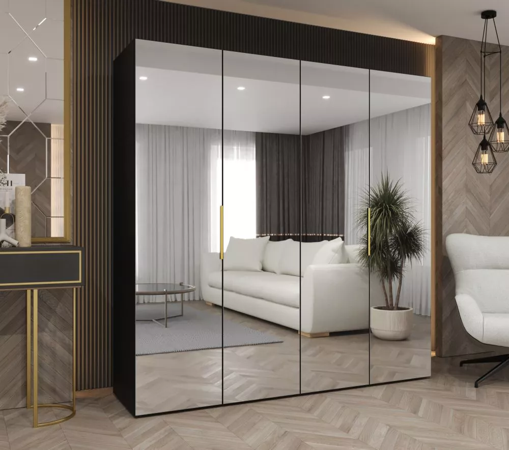 Skapis Marbella 3 · Melns · 200 × 50 × 202 cm